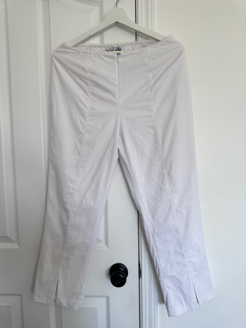 Joseph Ribkoff White Straight Capri Pants